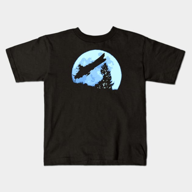 Mythic Ship Kids T-Shirt by nickbeta